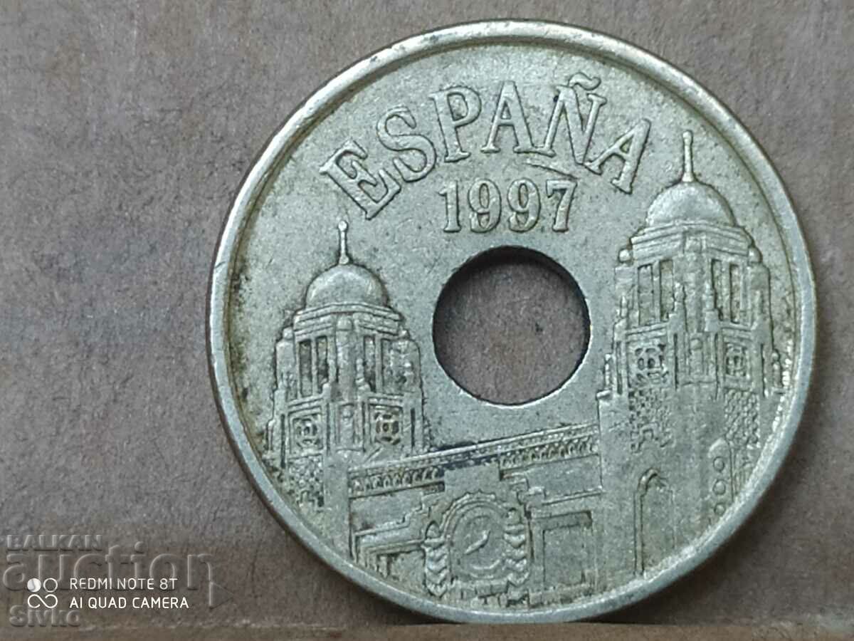 Κέρμα Ισπανία 25 pisetas 1997 ιωβηλαίο με τιμή 2.99 BGN | € 1.53 Κέρμα Ισπανία 25 pisetas 1997 ιωβηλαίο με τιμή 2.99 BGN | € 1.53