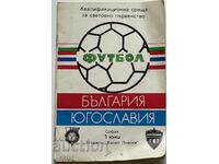 Футболна програма България-Югославия