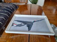 Old picture, screen print, photo Airplane