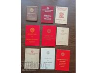 Lot of medal and ID booklets