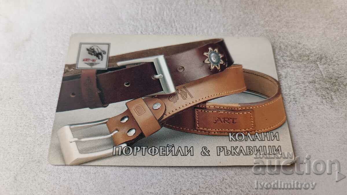 Calendar ART - 93 Belts πορτοφόλια & γάντια 2004