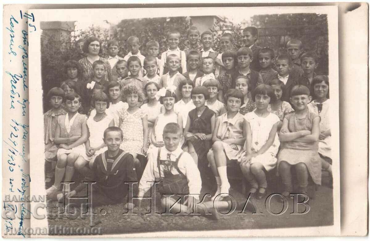 1930 OLD PHOTO SOFIA STUDENTS TODOR MINKOV SCHOOL G459