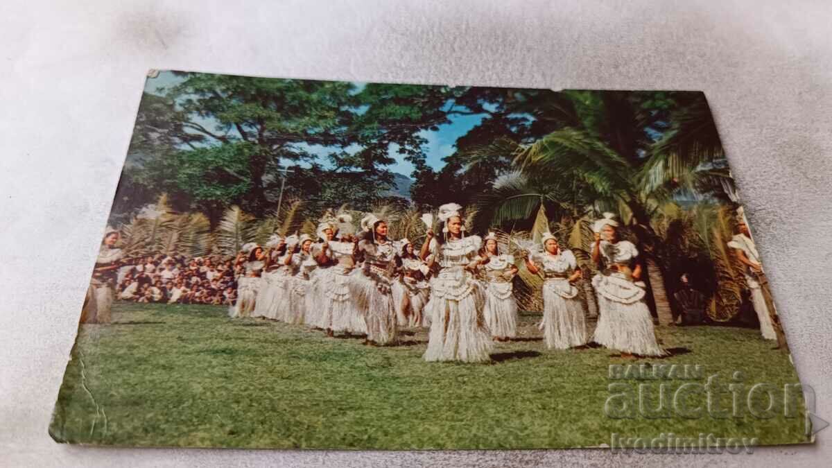 Tahiti Dancers 1964 postcard