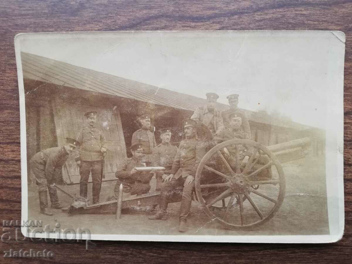 Стара снимка Царство България - ПСВ, оръдие, муниции