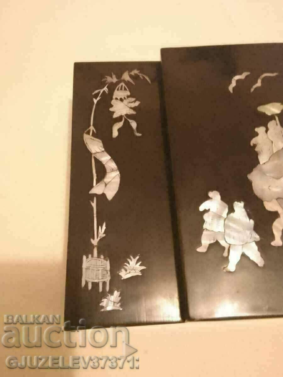 Old Handmade Mother of Pearl Inlaid Jewelry Box, - 5 Old Handmade Mother of Pearl Inlaid Jewelry Box, - 5