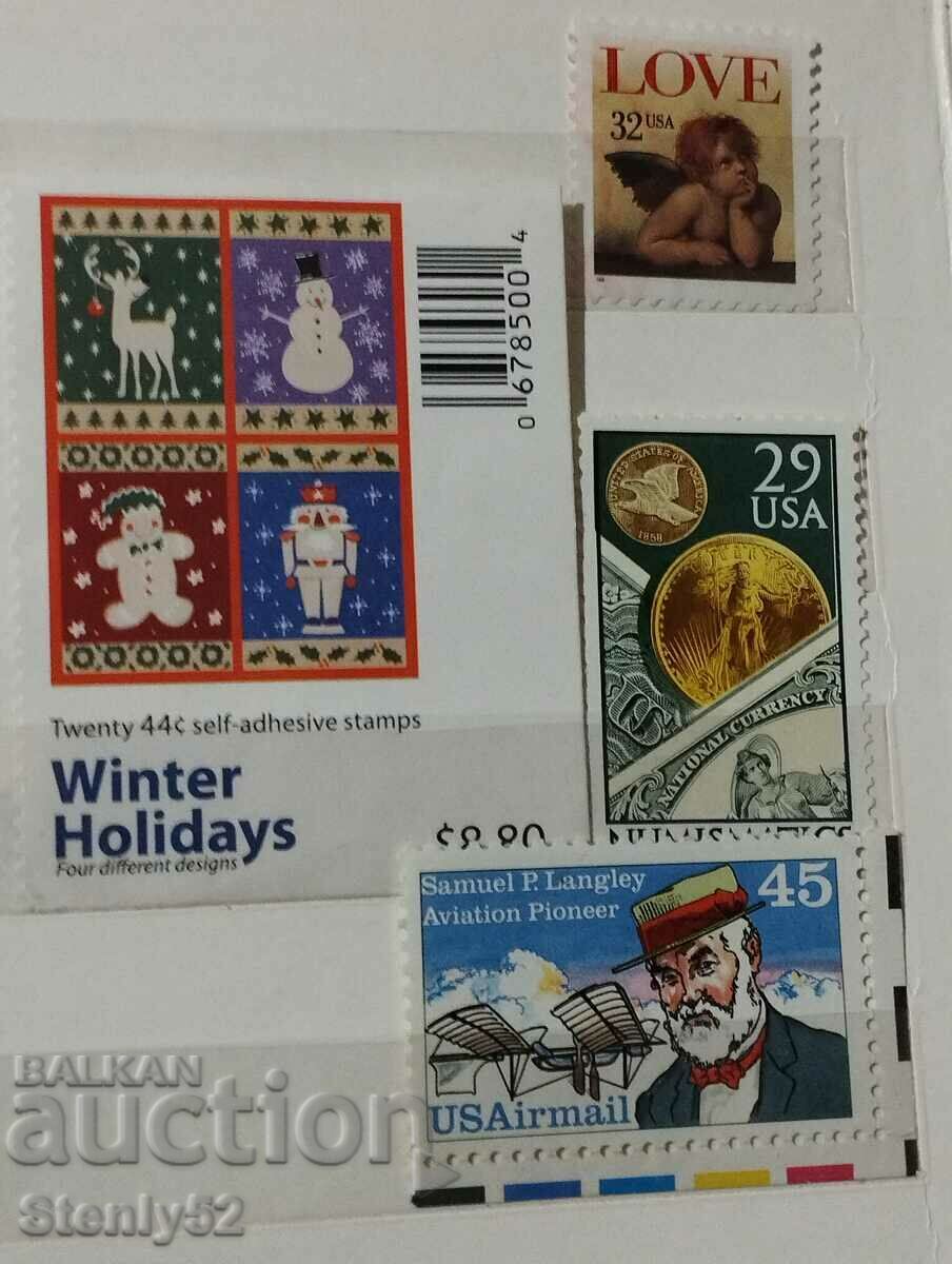 7 timbre poștale americane nefolosite