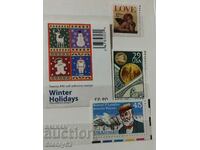 7 timbre poștale americane nefolosite