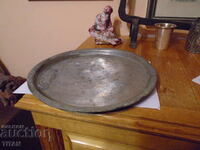OLD SOLID COPPER TRAY, 30/2 CM.,