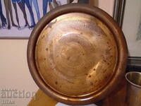 OLD SOLID COPPER TRAY, 28/1.6 CM, RICHLY ENGRAVED