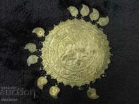 ВЪЗРОЖДЕНСКИ СРЕБЪРЕН КОВАН ТЕПЕЛЪК СВ. ГЕОРГИ пафти носия