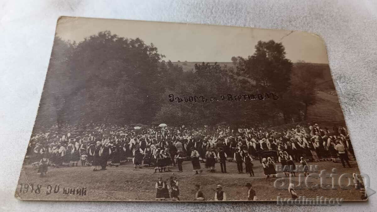 Photo Meeting in the village of Vertikola, June 30, 1918