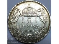 5 корони 1900 5 корона Австрия Унгария Ангели сребро