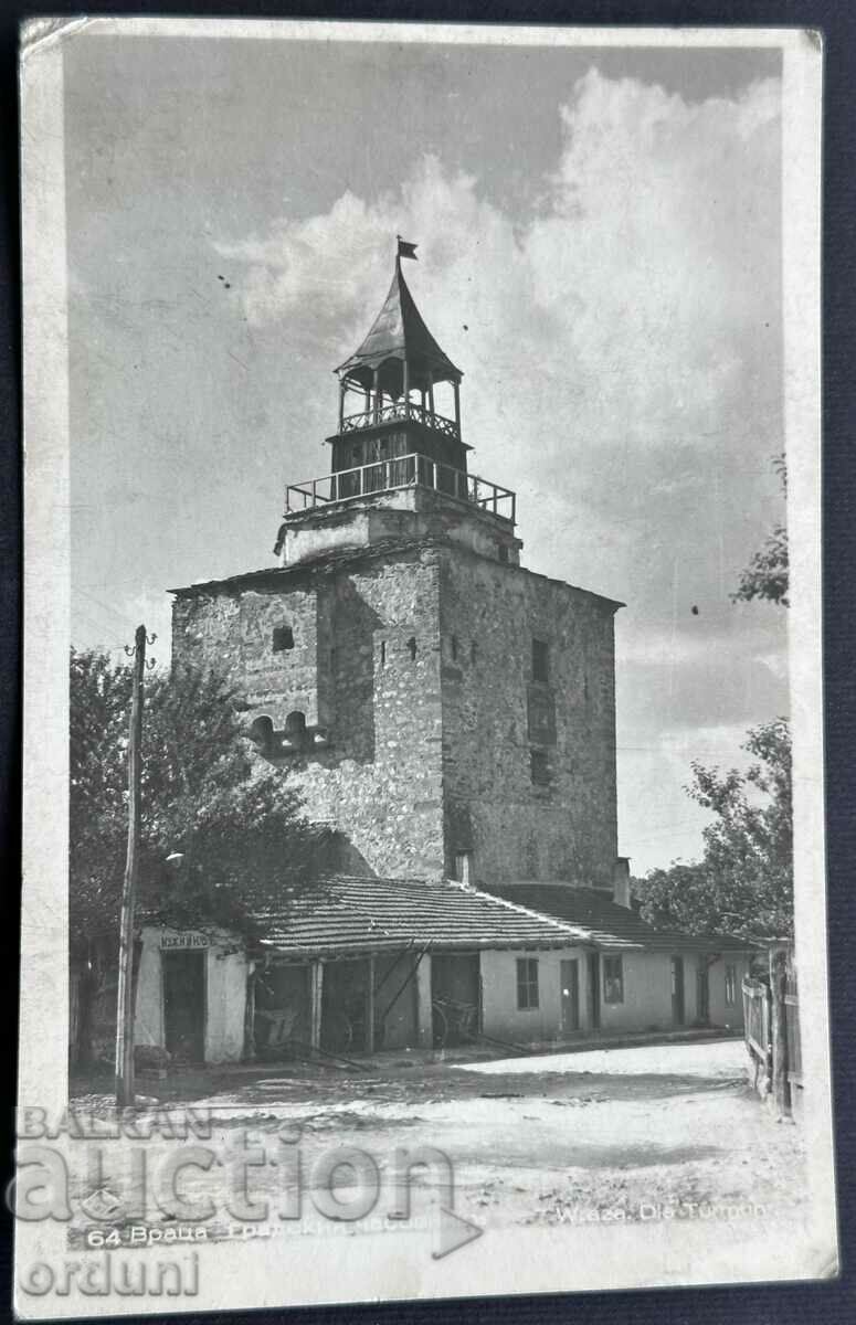 3884 Kingdom of Bulgaria Vratsa clock tower and toilet Pask