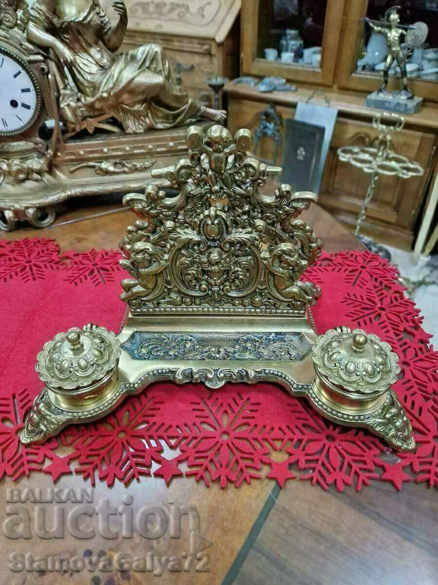 A superb antique French bronze inkstand with price 349.00 BGN | € 178.44 A superb antique French bronze inkstand with price 349.00 BGN | € 178.44