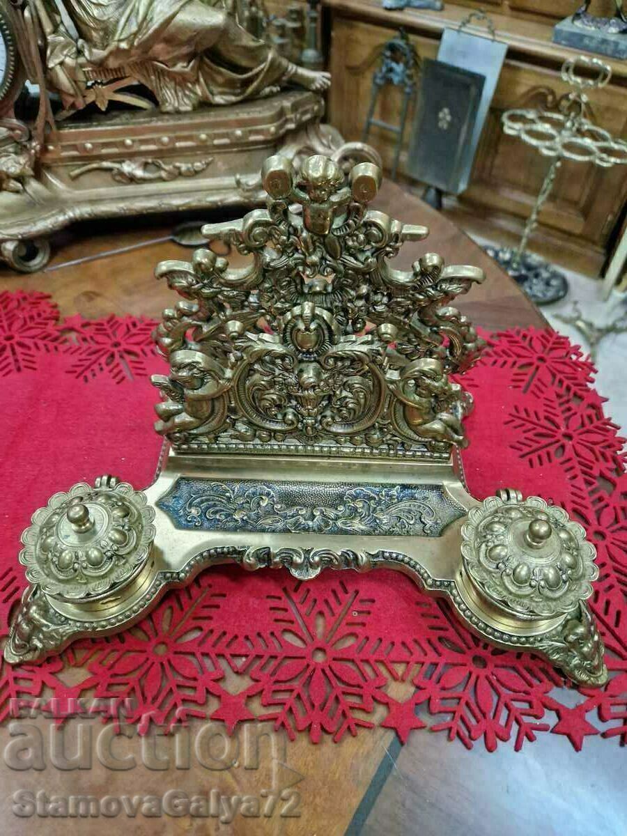 Auction A superb antique French bronze inkstand Auction A superb antique French bronze inkstand