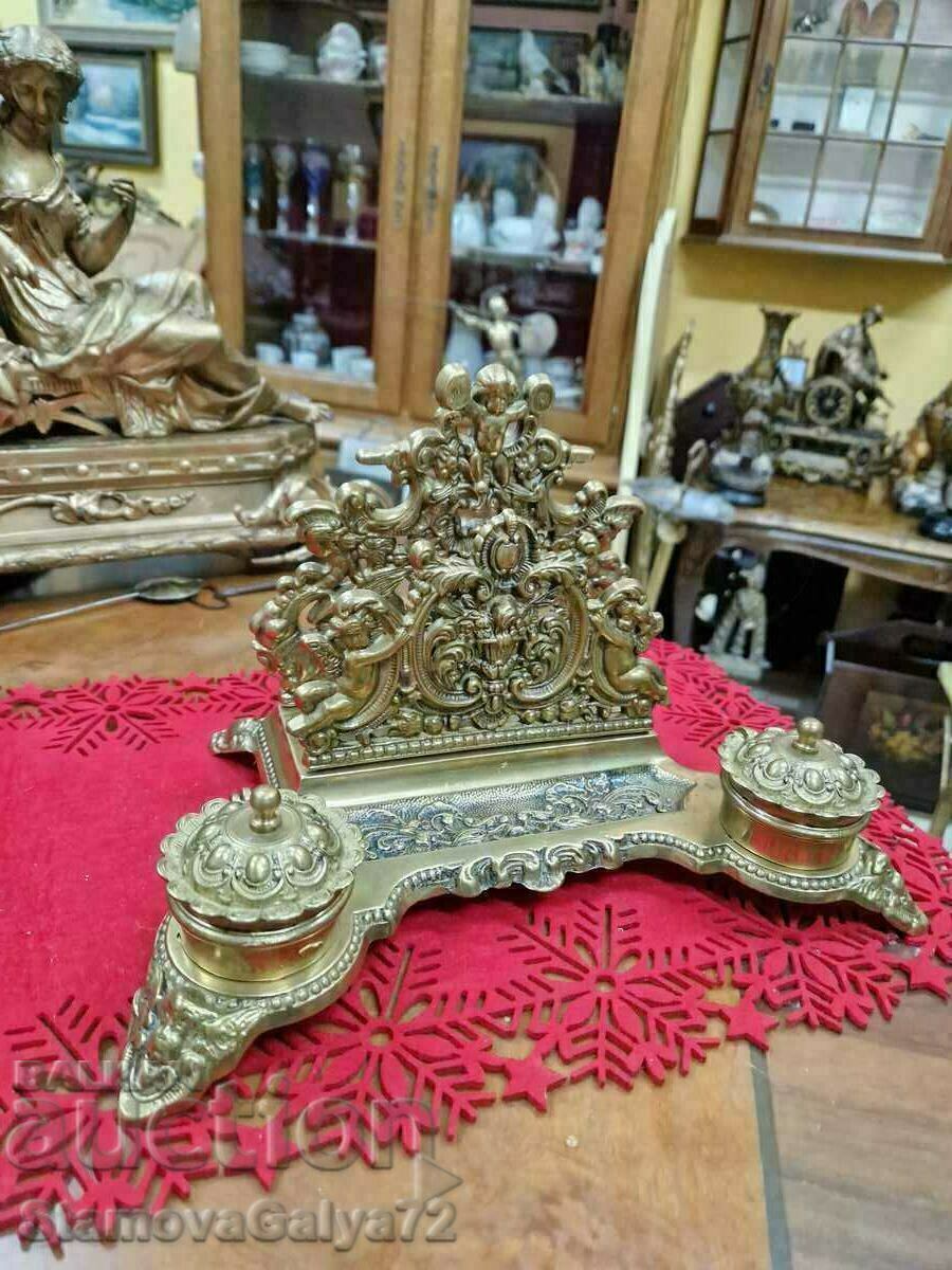 A superb antique French bronze inkstand - 5 A superb antique French bronze inkstand - 5