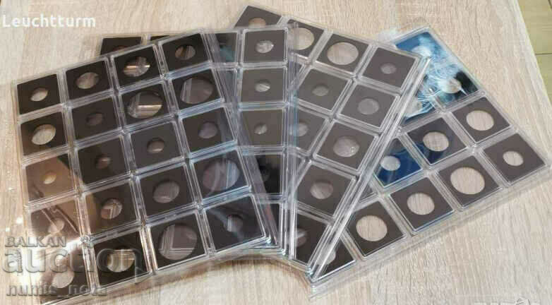 sheets and capsules for all Bulgarian coins 1881 - 1943 - 5 sheets and capsules for all Bulgarian coins 1881 - 1943 - 5