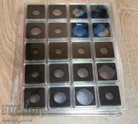 sheets and capsules for all Bulgarian coins 1881 - 1943 - 7 sheets and capsules for all Bulgarian coins 1881 - 1943 - 7