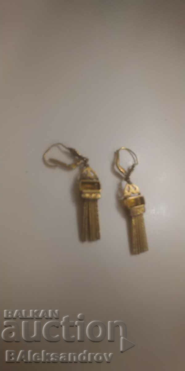 Auction Old gold plated earrings Auction Old gold plated earrings