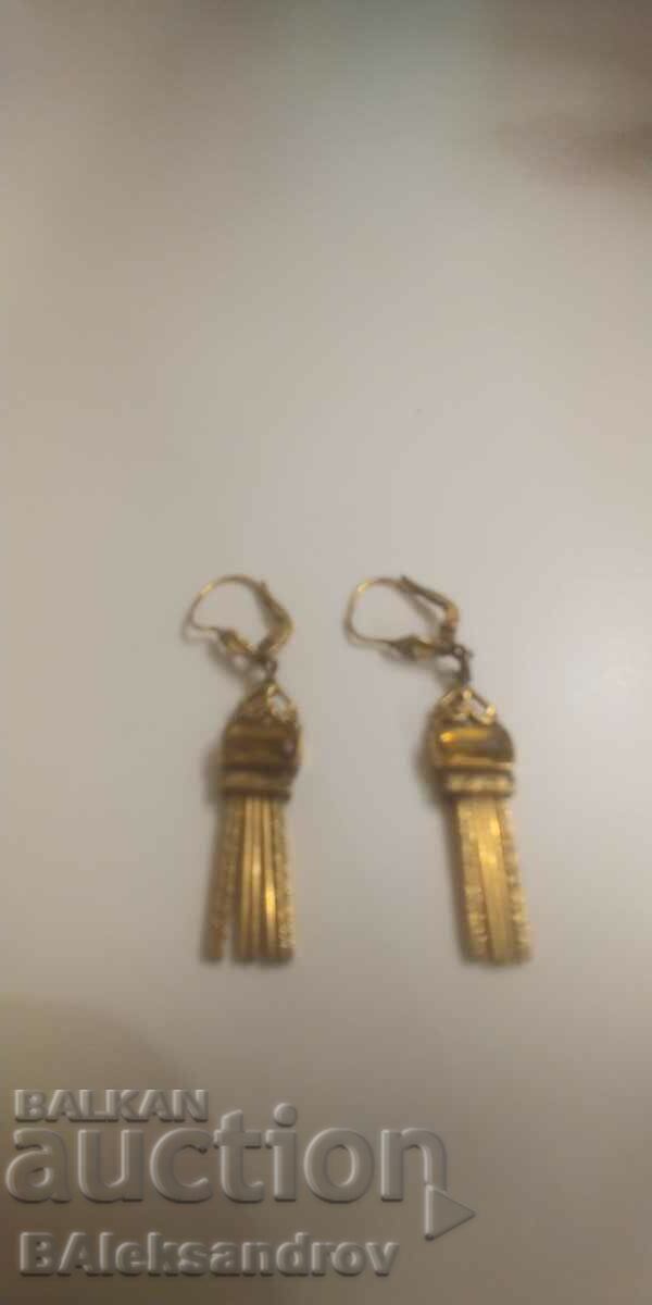 Old gold plated earrings