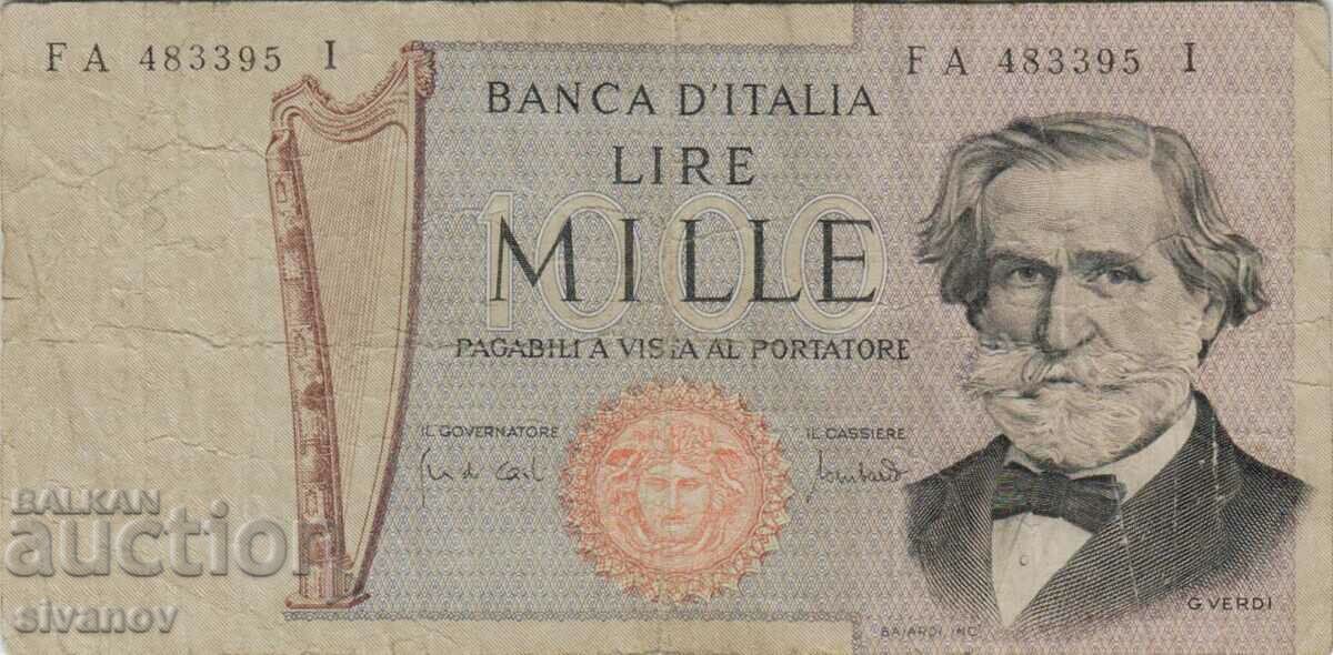 Italy 1000 Lire 1969 Banknote #5173 with price 2.49 BGN | € 1.27 Italy 1000 Lire 1969 Banknote #5173 with price 2.49 BGN | € 1.27
