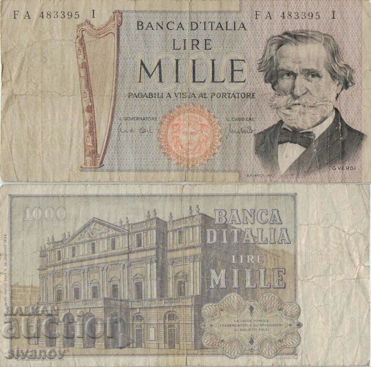 Italy 1000 Lire 1969 Banknote #5173