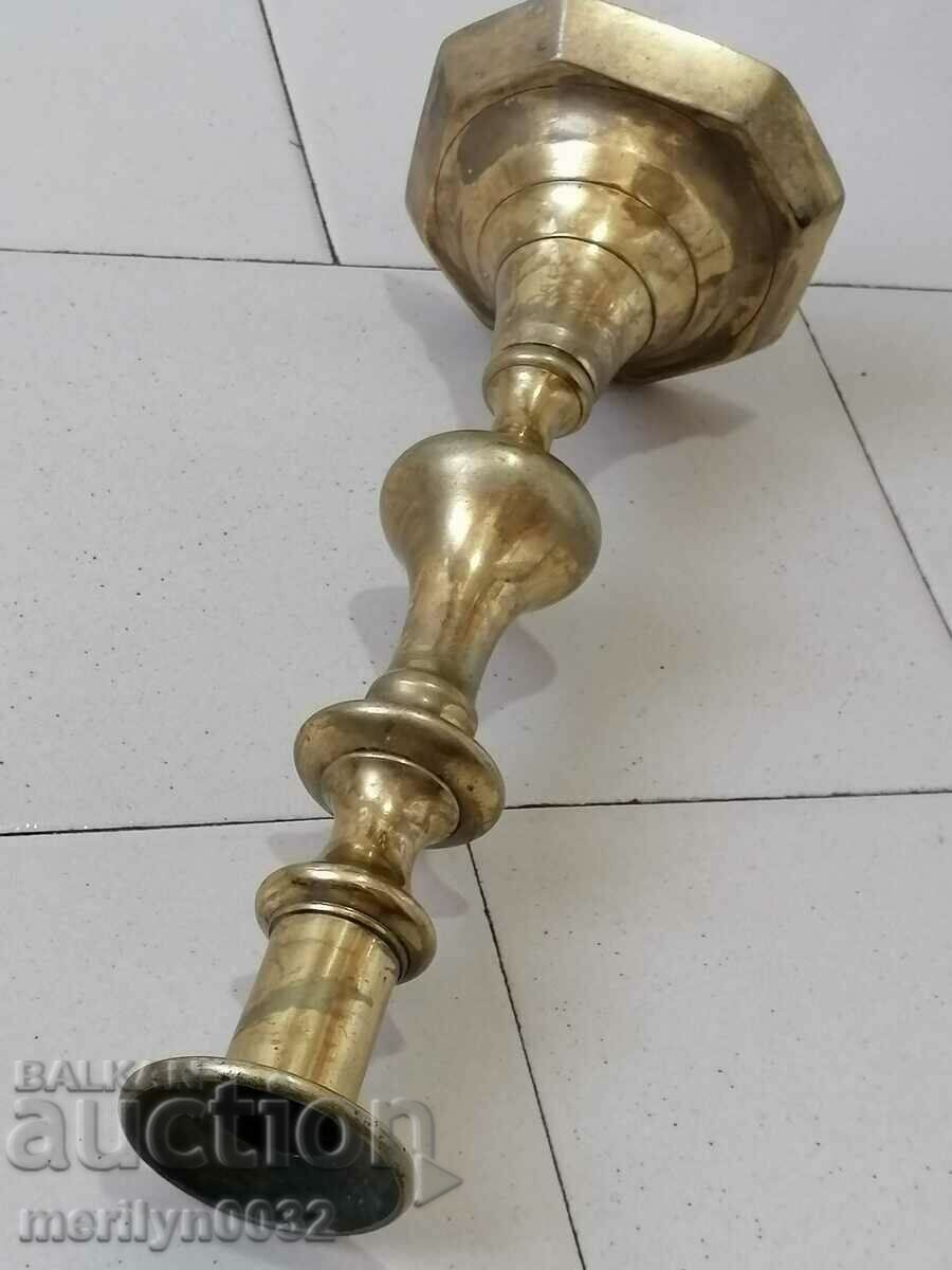 Auction Old Bulgarian revival candlestick candle Auction Old Bulgarian revival candlestick candle