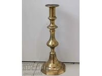 Old Bulgarian revival candlestick candle