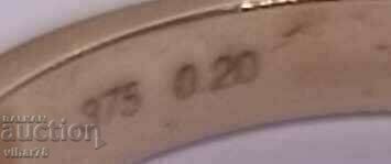 9K GOLD RING WITH DIAMONDS - 5 9K GOLD RING WITH DIAMONDS - 5