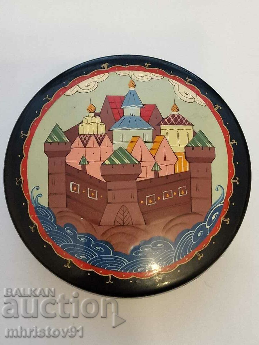 Cutie de bijuterii ruseasca pictata manual