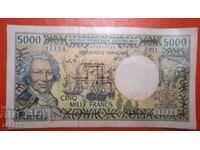 Банкнота 5000 франка Френски Пасифик чети описанието