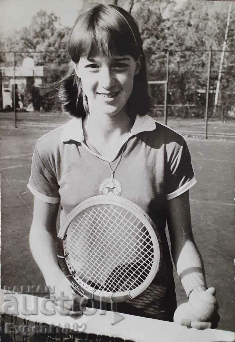 ΤΣΣΚΑ - Manuela Maleeva Αυτόγραφο Παλιά φωτογραφία 1981 Τένις