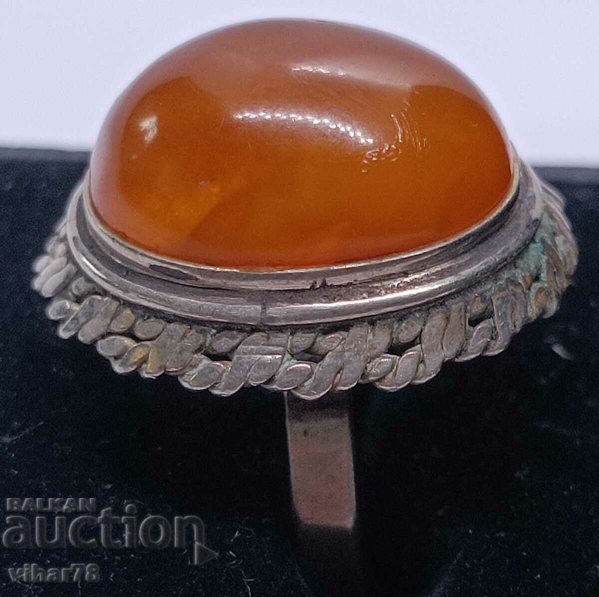 Old amber ring with price 79.99 BGN | € 40.90 Old amber ring with price 79.99 BGN | € 40.90