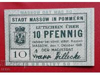 Τραπεζογραμμάτιο-Γερμανία-Μεκλεμβούργο-Πομερανία-Masov-10 pf. 1920
