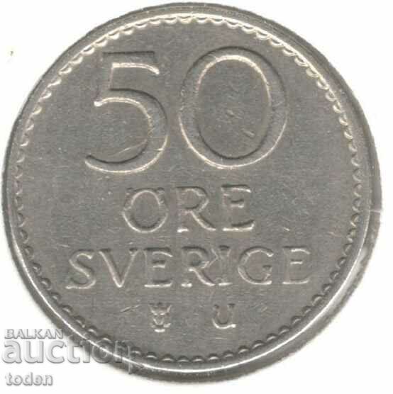 Sweden-50 Øre-1963 u-KM# 837-Gustaf VI Adolf