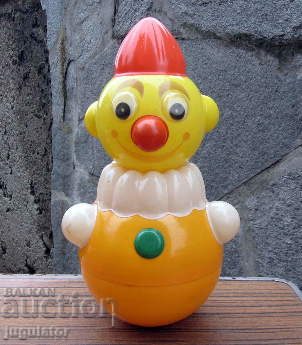 стара Руска голяма невеляшка играчка кукла клоун от соца