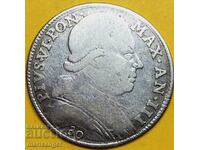30 baiochi 1777 Vatican Pius VI 29 mm silver - excl. rare