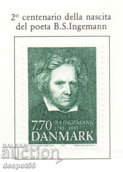 1989. Дания. 200 години от рождението на Б.С. Ингеман.