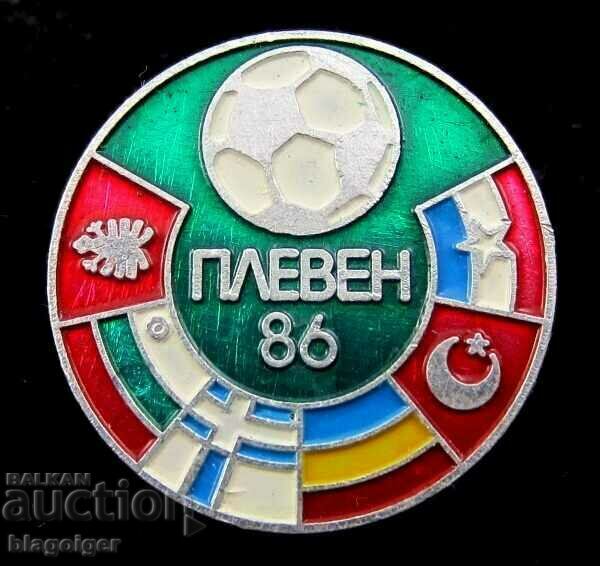 Football badge - Balkaniad Football tournament in Pleven 1986