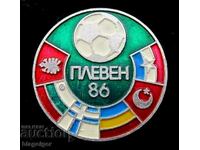 Insigna de fotbal - Turneul de fotbal Balkaniad din Pleven 1986