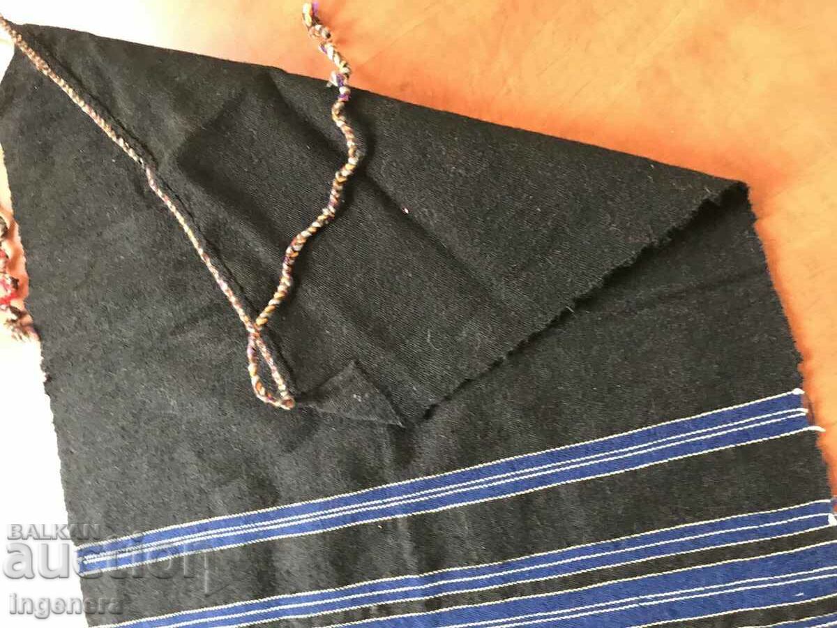 ANTIQUE ETHNIC WOVEN WOOL APRON - 5 ANTIQUE ETHNIC WOVEN WOOL APRON - 5