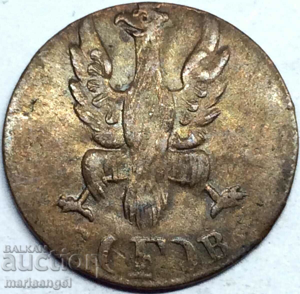 1 heller 1821 Frankfurt Germany Eagle bronze