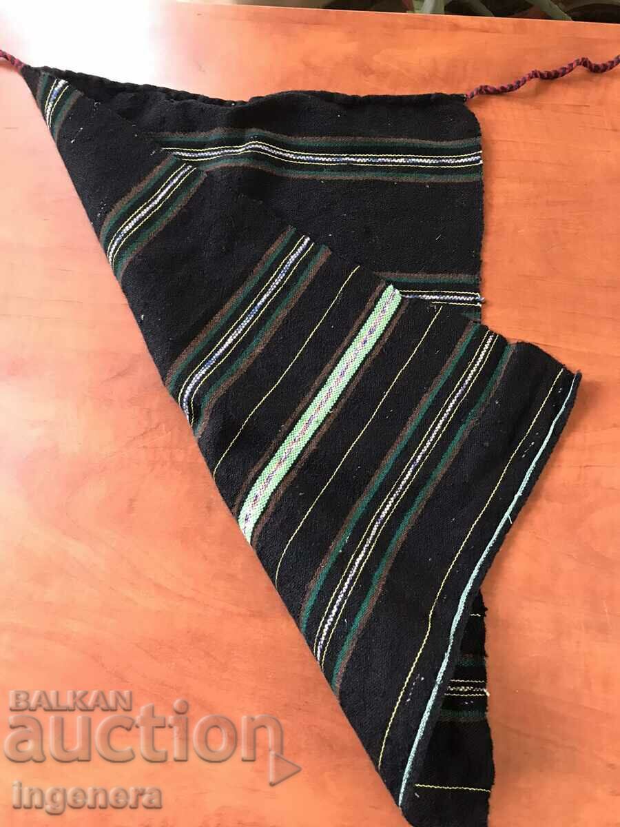 ANTIQUE ETHNIC WOVEN WOOL APRON - 5 ANTIQUE ETHNIC WOVEN WOOL APRON - 5