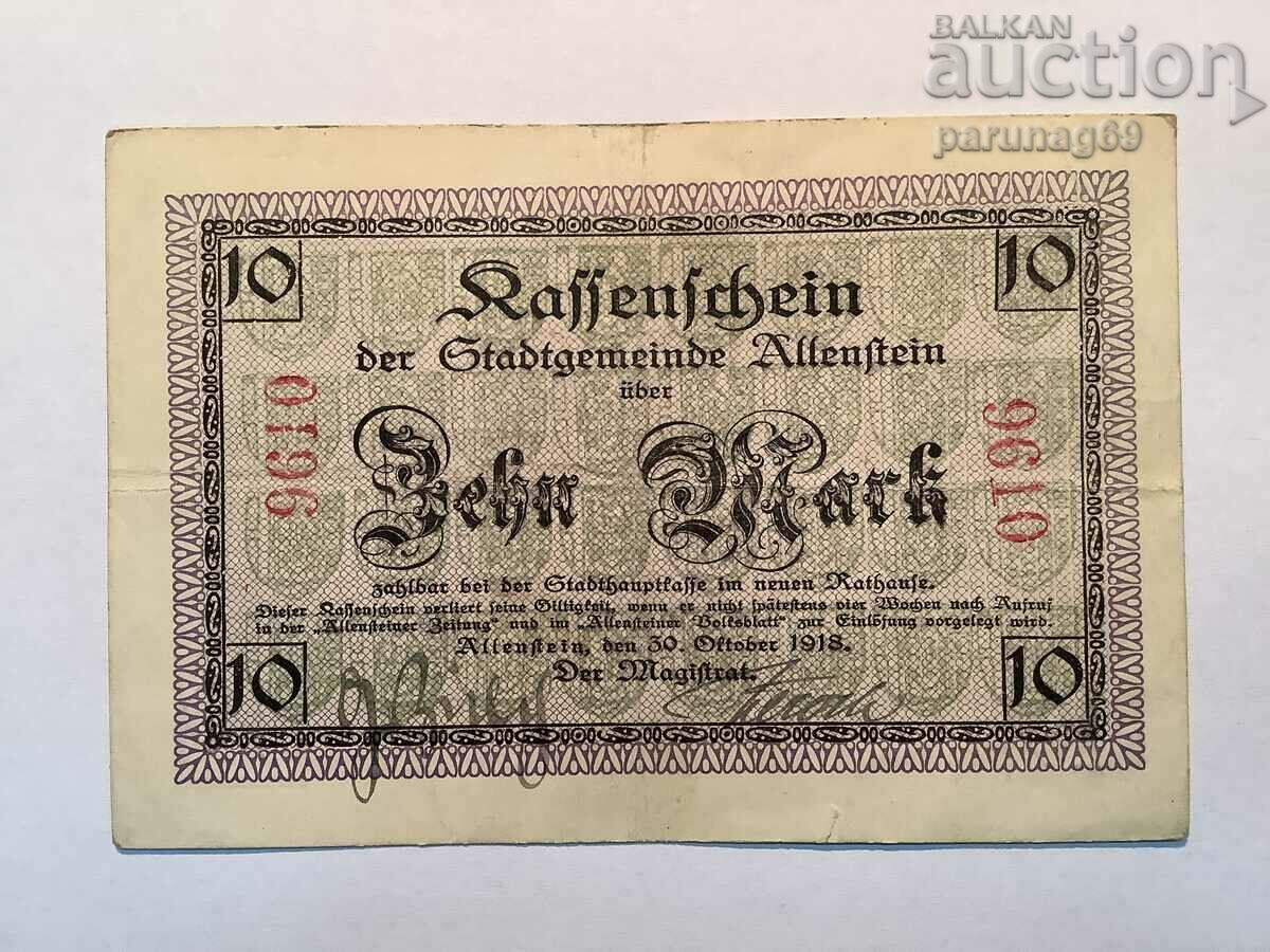 Германия notgeld 10 марки 1918 година