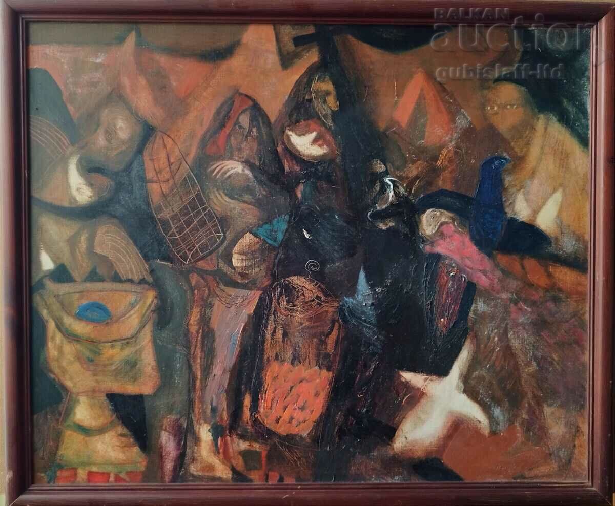 Πίνακας «Παγίδες και πουλιά», τέχνη. Ντεσισλάβα Ντένεβα