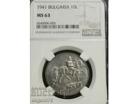 10 BGN 1941 MS63 NGC