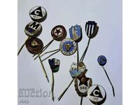 Lot of football old Bulgarian enamel badges