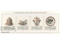 1990. Denmark. 200th anniversary of Flora Danica porcelain. Strip.
