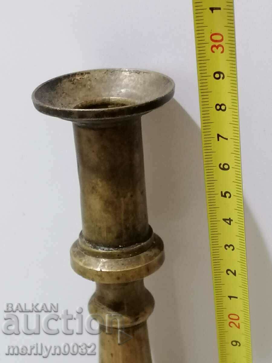 Delivery of British Revival Candlestick 1870s Delivery of British Revival Candlestick 1870s