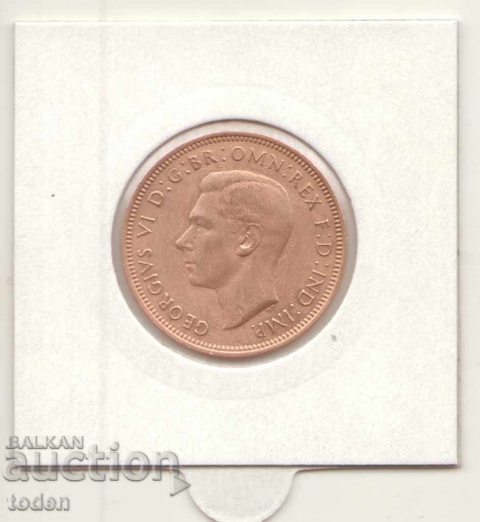 +Ηνωμένο Βασίλειο-½ Penny-1946-KM# 844-George VI με τιμή € 1.28 | 2.50 BGN